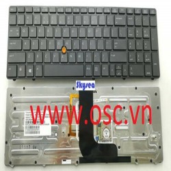 Bàn phím laptop HP EliteBook 8560w 8570w US backlit keyboard 652682-001 652683-001