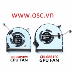 Thay Quạt tản nhiệt DELL INSPIRON 7590 7591 P83F LAPTOP CPU & GPU COOLING FAN CN-0MPHWF 0861FC