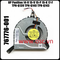 Thay quạt laptop HP Pavilion 14-V 15-K 15-V 15-P 17-F  14V 15K 15P 17F Q140 CPU Cooling Fan