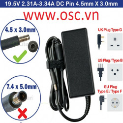 Sạc laptop 65W  Dell Inspiron 15 3000 3580 3581 3590 3593 3501 3500 Charger AC Adapter