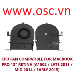 Thay quạt Macbook CPU APPLE MACBOOK PRO 13" RETINA A1502 Parts Nr 076-1450